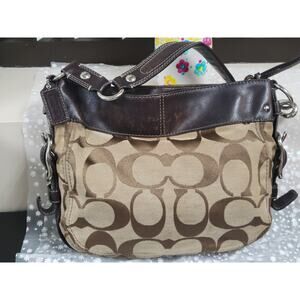 Coach - K1182-F12657 Zoe - Leather and Signature Canvas. Needs Some TLC